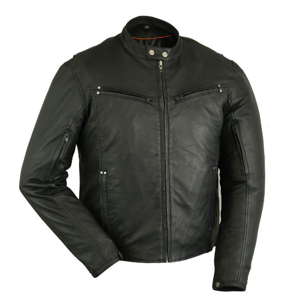 DS742 Men's Lightweight Drum Dyed Naked Lambskin Jacket