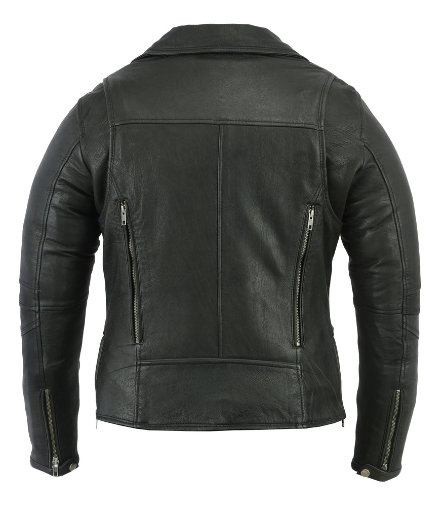 DS894 Women's Modern Longer Beltless Biker Jacket