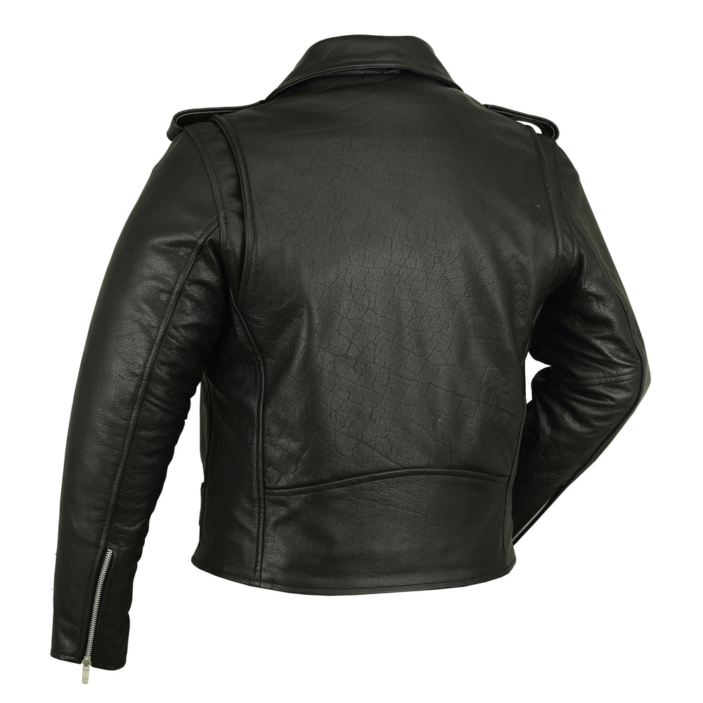 DS732 Men's Premium Classic Plain Side Police Style Jacket