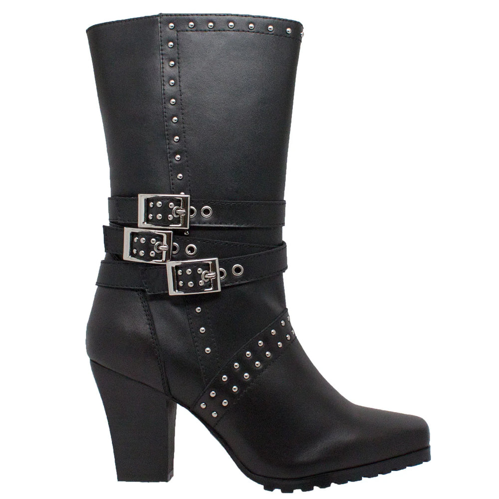 8627 Women's Side Zipper Harness Boot