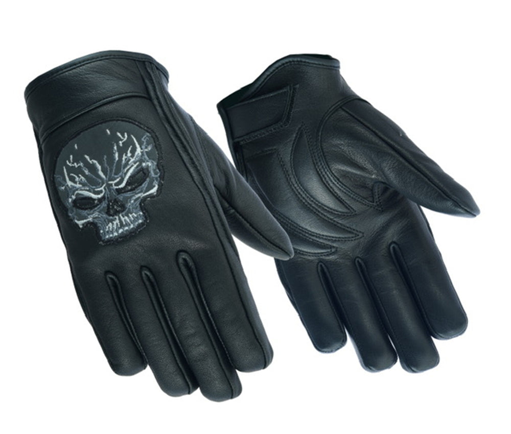 DS47   Reflective Skull Short Glove