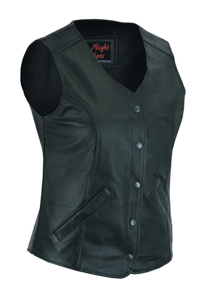 DS204 Women's Stylish Longer Body &frac34; Vest - Plain Sides