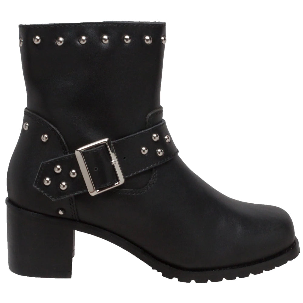 8811M Women's 8" Heeled Buckle Biker Boot