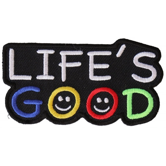 P3279 Life's Good Iron on Morale Patch