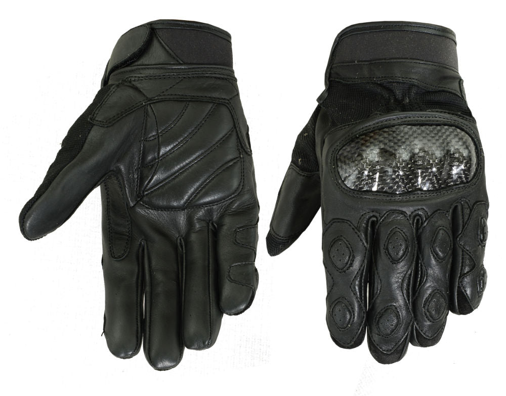 DS55BK Leather/ Textile Sporty Glove