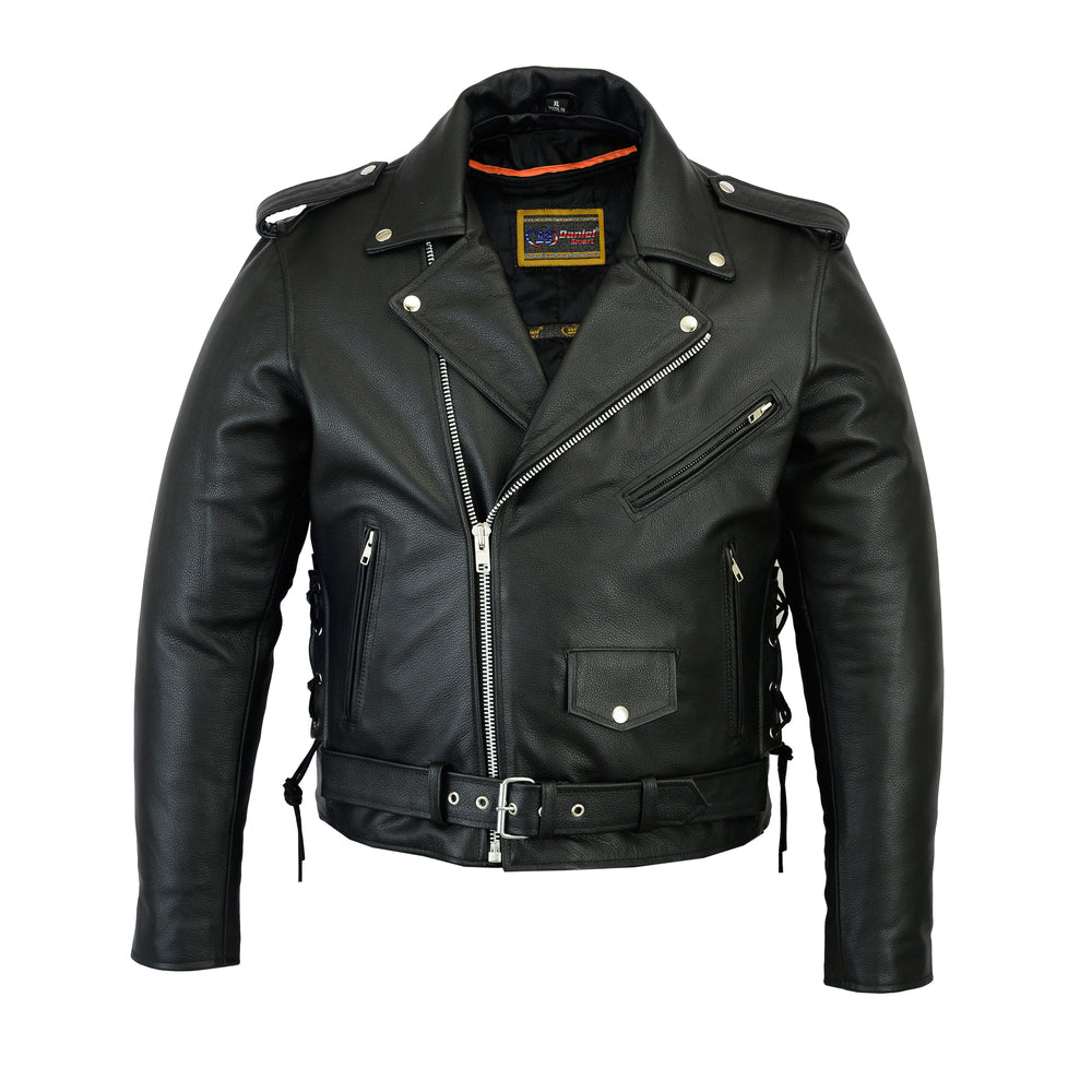 DS731 Men's Classic Side Lace Police Style M/C Jacket