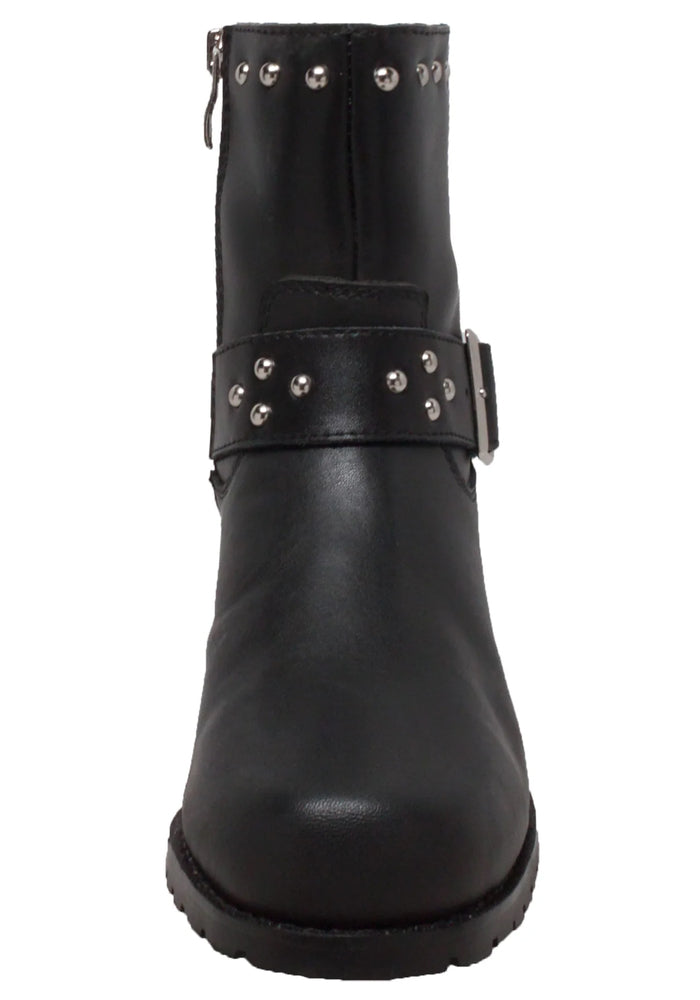 8811M Women's 8" Heeled Buckle Biker Boot