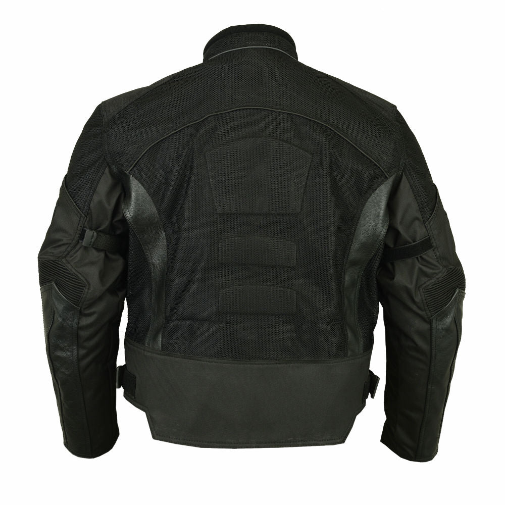 DS750BK Men's Mesh/ Leather Padded Jacket