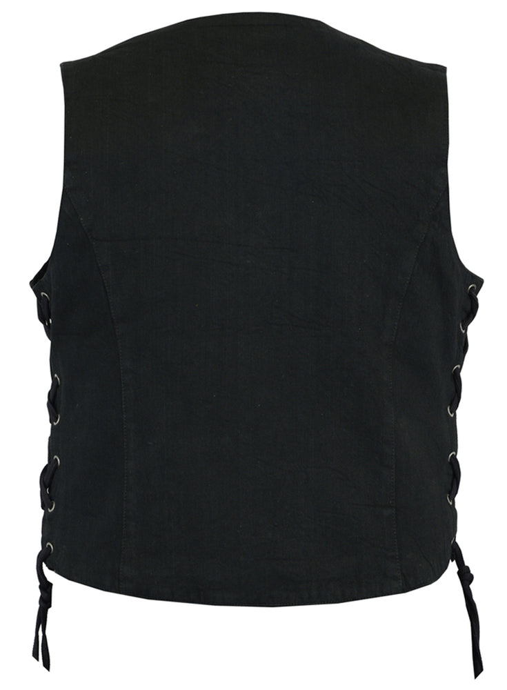 DM952 Women's Denim Classic Side Lace Vest