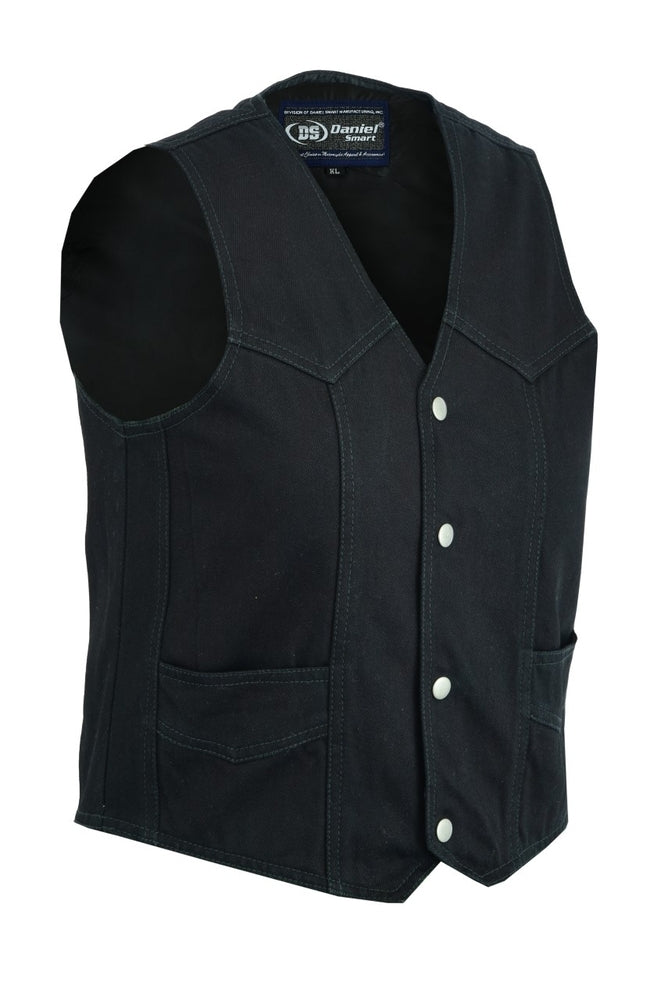 DM9725   Kid's Denim Plain Side Vest