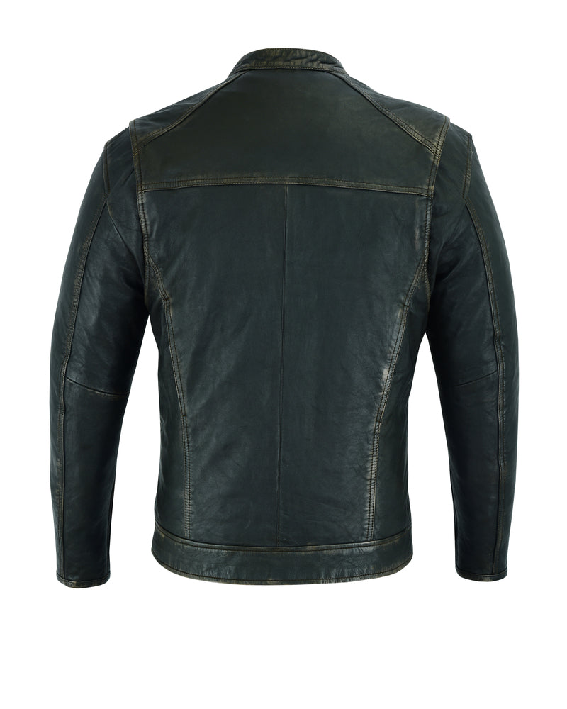 DS743 Men's Cruiser Jacket in Lightweight Drum Dyed Distressed Naked