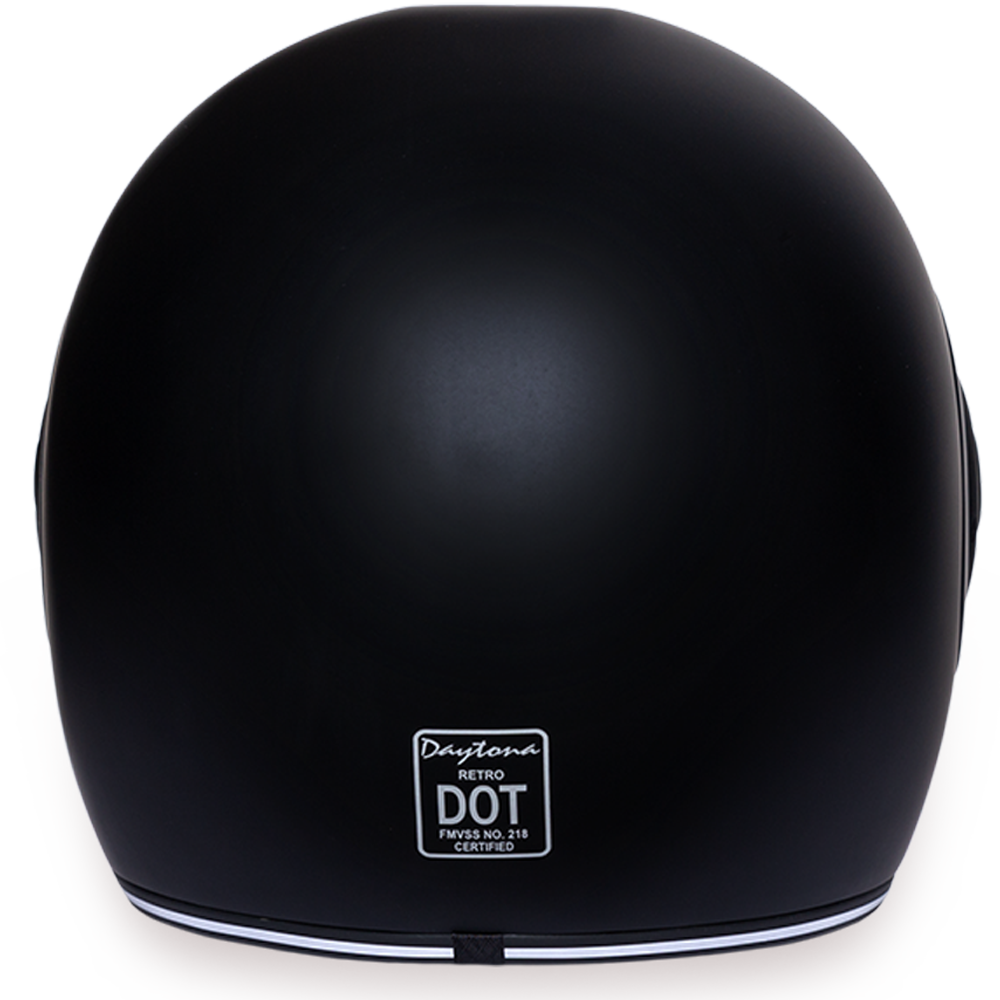 R1-B D.O.T. FULL FACE: DAYTONA RETRO: DULL BLACK